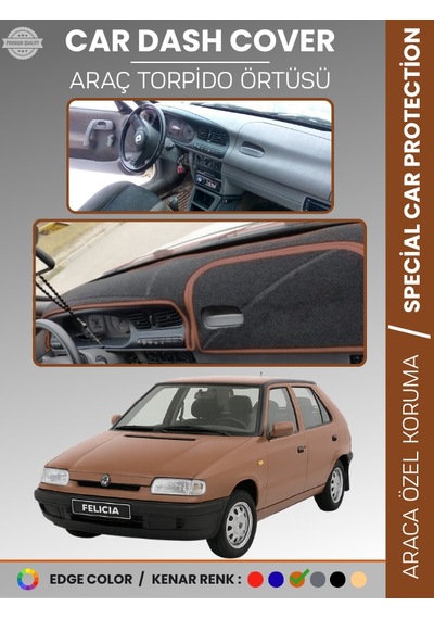 Skoda Felıcıa 1994-2001 Torpido Örtüsü Panel Halı Torpido Koruma Tam Uyum Uv Koruma Hızlı Montaj - 128 Stiloto