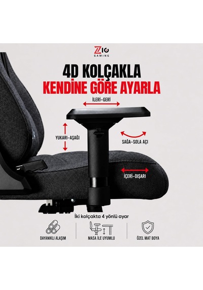 Gaming Venom Fabric Premium Oyuncu Koltuğu Ve Çalışma Sandalyesi, Air Flow Keten Kumaş, Oturak Ve Sırtta Visco Sünger, 4d Kolçak, 160 Yatış Çok Renkli