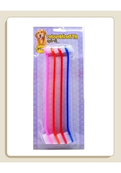 Köpekler Ve Kediler İçin Yumuşak Diş Fırçası, 4'lü Paket