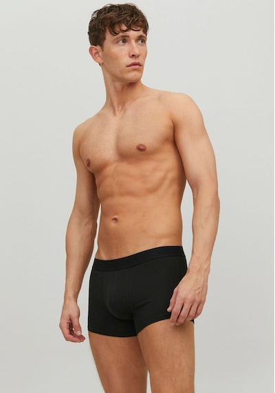 Jack & Jones Logo Detaylı 3'Lü Boxer Paketi- Waistband 12127816 Black Siyah