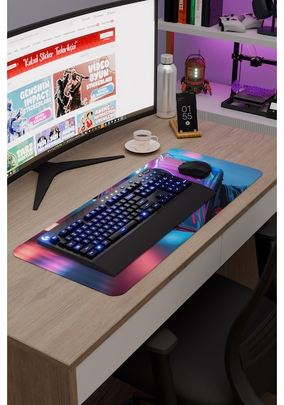 Motorsiklet Kaymaz Dikişli Kauçuk Oyuncu Mousepad V5 - 70x30 Xl Gaming Mouse Pad Fare Altlığı