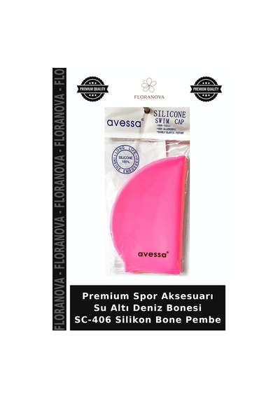 Premium Spor Aksesuarı Su Altı Deniz Bonesi Sc-406 Silikon Bone Pembe