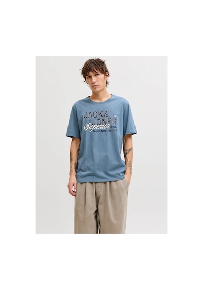 Jack & Jones Jjelogo Tee Ss O-neck 2 Col Ss26 Sn Erkek T-shirt 12288016 Mavi