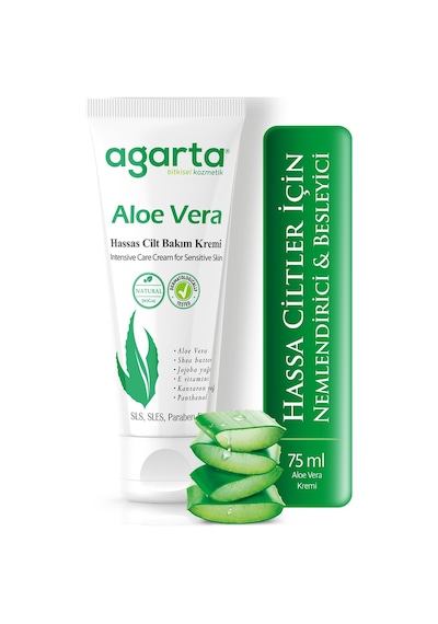 Agarta Doğal Aloe Vera Nemlendirici Cilt Kremi 75  ML