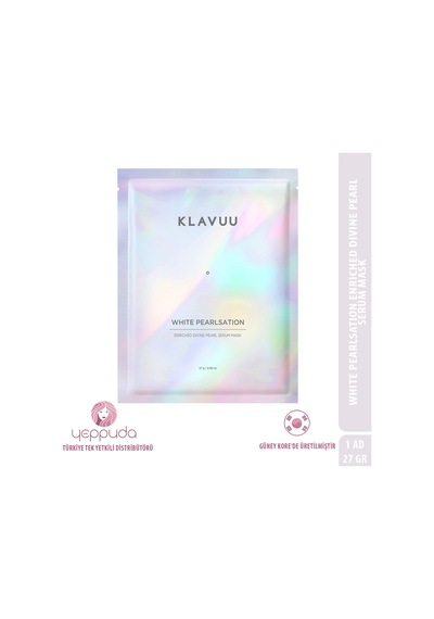 Klavuu White Pearlsation Enriched Divine Pearl Serum Mask - İnci Özlü Aydınlatıcı, Nemlendirici Ve Kırışıklık Karşıtı Kağıt Yüz Maskesi