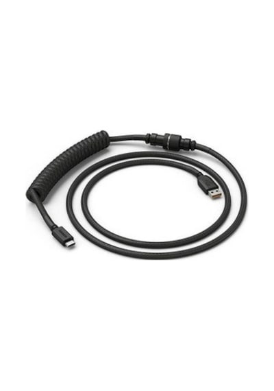 Sarmal Klavye Kablosu Mekanik Oyun Klavyesi Için El Yapımı Örgülü Sarmal Usb-c Kablosu Özel Klavye Kablosu Siyah