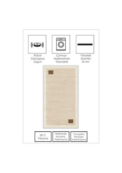West Home Makinede Yıkanabilir Kaymaz Taban Leke Tutmaz Bej Salon Halısı Mutfak Halısı Ve Yolluk 607 Beige