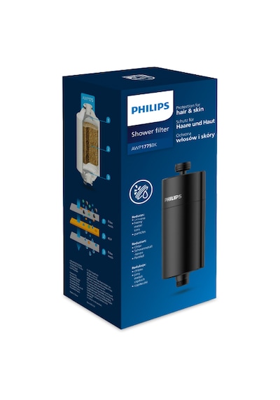 Philips Duş Filtresi Cilt Ve Saç Dostu Awp1775bk Siyah