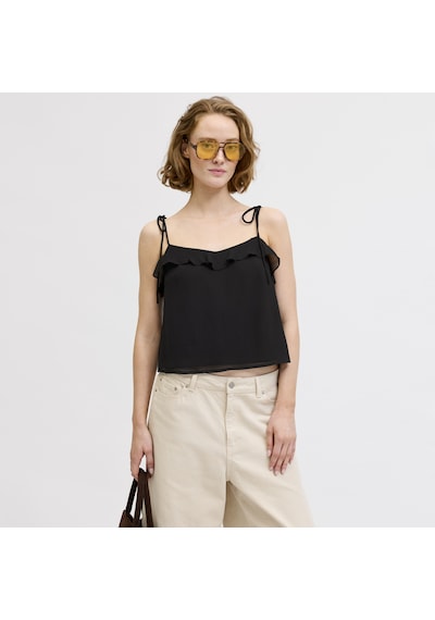 Jack & Jones Kadin V Yaka Kolsuz Üst - Lana - 12294603 Siyah