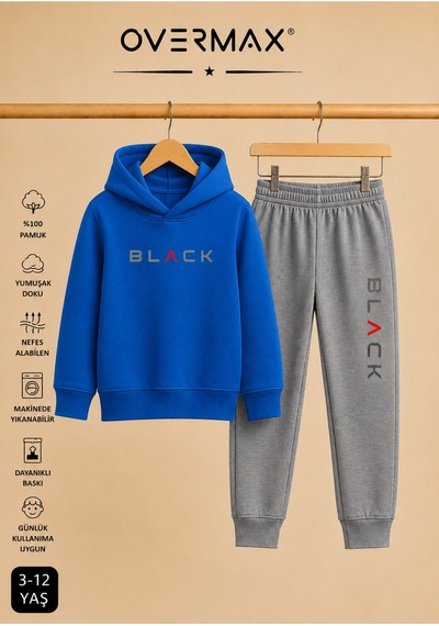 Overmax Çocuk Kapüşonlu Black Baskılı Eşofman Takımı 3-12 Yaş Saks Mavi Üst- Gri Alt - 915958428 Saks Mavi Üst- Gri Alt Overmax Çocuk Kapüşonlu Black Baskılı Eşofman Takımı 3-12 Yaş Saks Mavi Üst- Gri Alt - 915958428 Saks Mavi Üst- Gri Alt