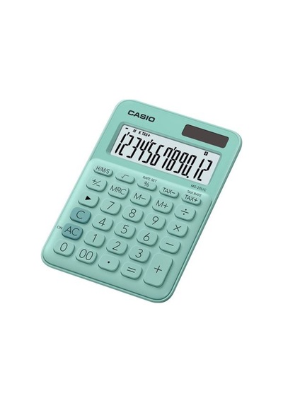 Casio Ms-20Uc-Gn 12 Hane Yeşil Masaüstü Hesap Makinesi