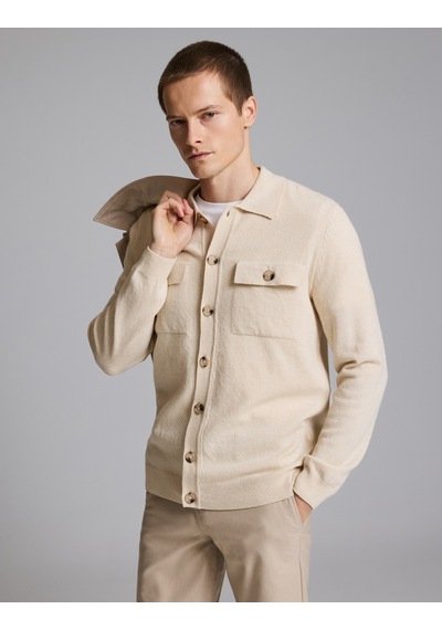 Pierre Cardin Bej Regular Fit Triko Hırka 50330129-vr011