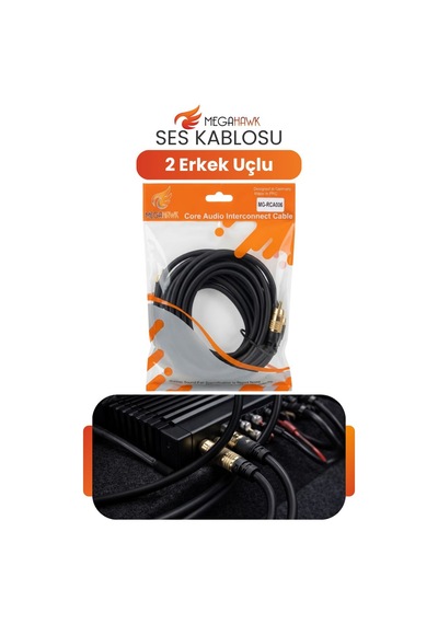 Rca Ses Kablosu 2 Erkek Uçlu Audio Interconnect Kablo Amfi Teyp Bağlantı