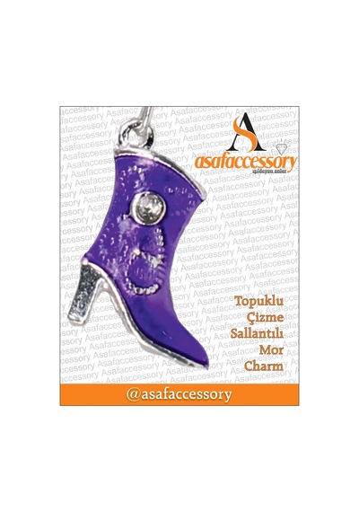 Topuklu Çizme Charm / Asafaccessory Mor