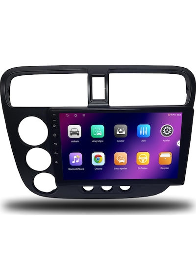 Carplayer Honda Civic V-tec 2001-2006 Uyumlu Android Multimedya 6gb Ram 128gb Hafıza
