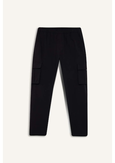 Defacto Defactofit Standart Fit Kargo Cepli Standart Paça Dokuma Sporcu Jogger F2308ax25wnbk81 Siyah