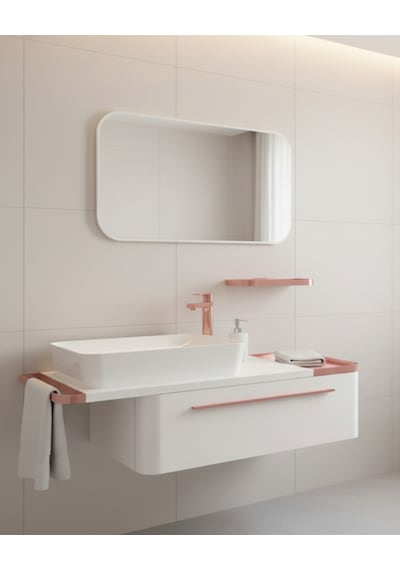 Creavit Angel Lavabo Dolabı 120 Cm Beyaz Bakır Ve Led Ayna Beyaz Creavit Angel Lavabo Dolabı 120 Cm Beyaz Bakır Ve Led Ayna Beyaz