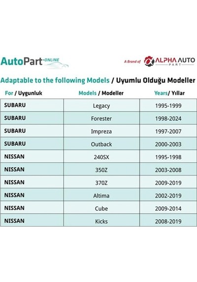 Nissan, İnfiniti, Subaru İçin Tampon Klipsi Tampon Bakaliti
