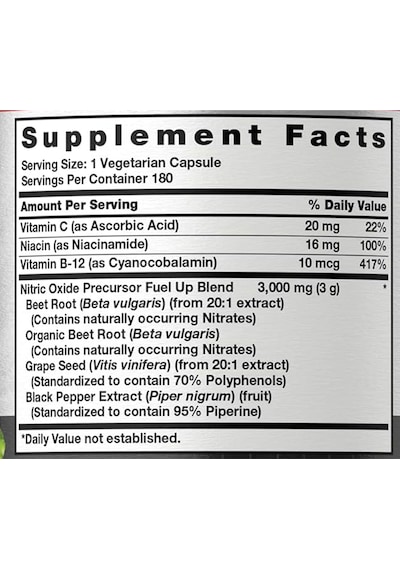 Horbäach Nitrik Oxide Max Beet Root + With Nitrates 180 Vegie... Aromasız