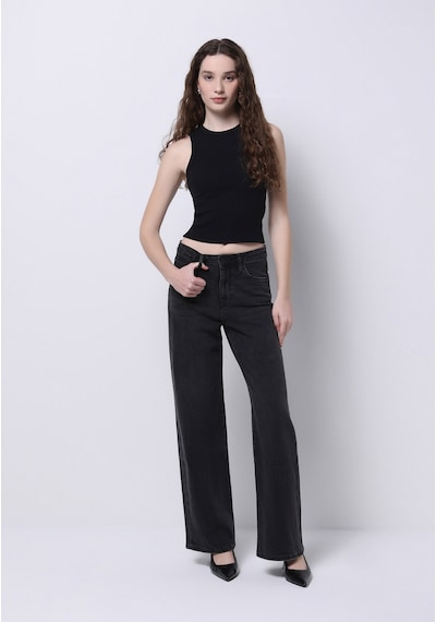 Colin's Colins Regular Fit Yüksel Bel Geniş Paça Kadın İndigo Jean Pantolon Cl1073217 Q1.v1 Dn03277 Denim