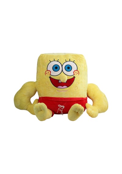 İthal Kumaş Renkli 3 Boyutlu Sünger Bob Figür Peluş Oyuncak Çeşitleri Uyku & Oyun Arkadaşı Dev 70 Cm 001