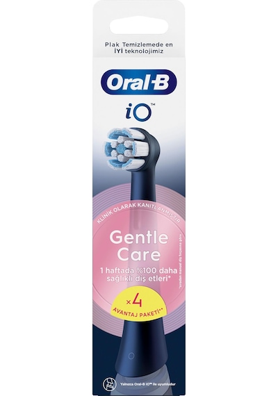 Oral-b İo Gentle Care Siyah Diş Fırçası Yedek Başlığı 4 Adet