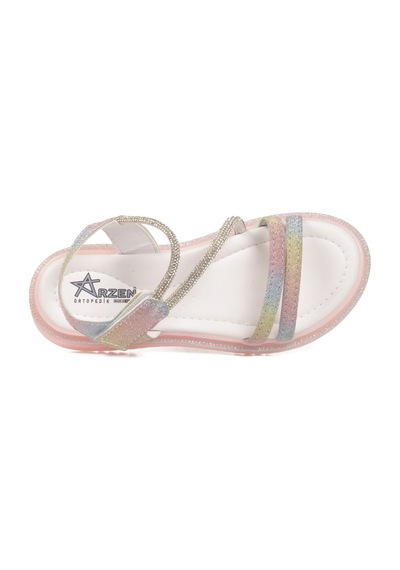 Arzen 26a94 F Gökkuşağı Kız Çocuk Sandalet Çok Renkli