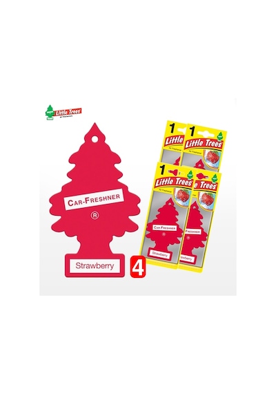 Oto Koku Little Trees Kağıt Koku Çilek Strawberry 4 Adet