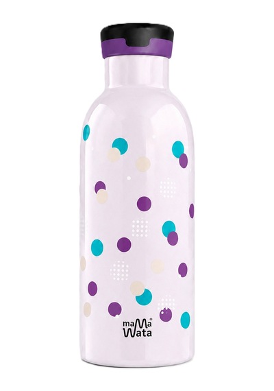 Mamawata Bubbles Pipetli Çocuk Termos Matara 470 Ml Paslanmaz Çelik Sızdırmaz Yalıtımlı Suluk Açık Pembe