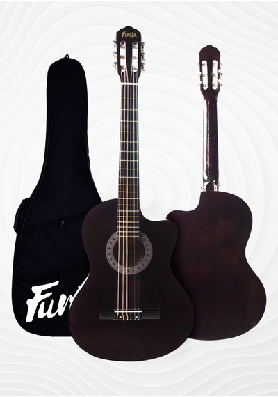 Cg-3901cf Klasik Gitar 4/4 Sap Ayarlı Kesik Kasa Full Set Kahverengi