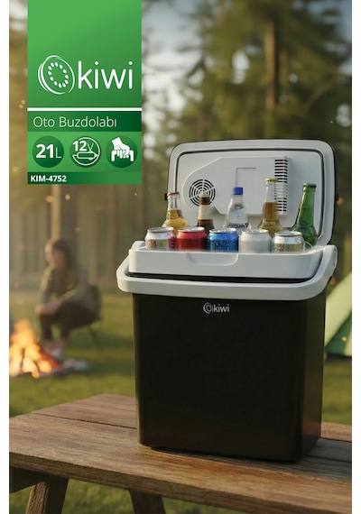 Kiwi Kım-4752 Oto Buzdolabı 21l & 12v Dc Termoelektrik Sessiz Çalışma