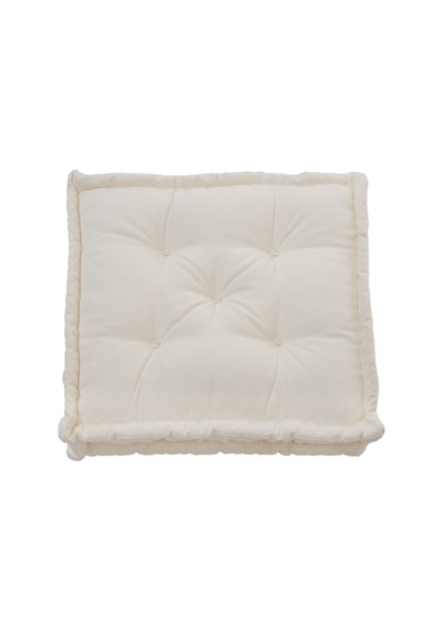 Fransız Yer Minderi 60x60 Puf Krem Krem