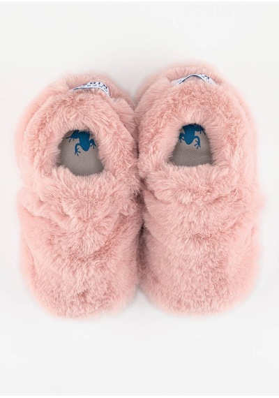 Furry Furry Pembe Kürk Barefoot Patik Pembe