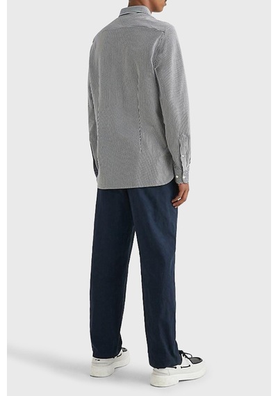 Tommy Hilfiger Erkek Gömlek Mw0mw30678 0a4 Beyaz-mavi Beyaz - Mavi