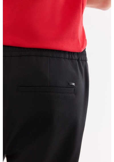 Avva Erkek Siyah Beli Lastikli Soft Touch Nefes Alan Relaxed Fit Pantolon A61y3038