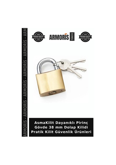 Asmakilit Dayanıklı Pirinç Gövde 38 Mm Dolap Kilidi Pratik Kilit Güvenlik Ürünleri