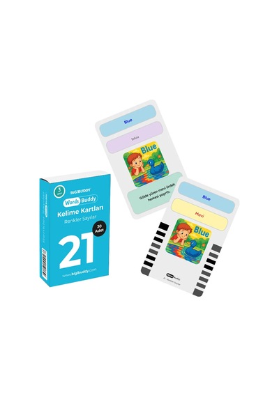 Bigibuddy Wordsbuddy Çocuklar İçin Türkçe İngilizce Temel Öğrenim Paketi 90 Kart 3'lü Set Cihaz Hariç