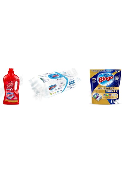 Bingo Yüzey Tem. Fresh 2.5 Lt + Yüzey Tem. Havlusu 96'lı + Tablet Pro 20'li 3'lü Set Diğer