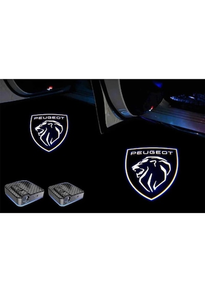 Yeni Peugeot Kapı Altı Logosu 2 Adettir Pilli Ve Mesafe Sensörlüdür Yapıştırmalı Üründür