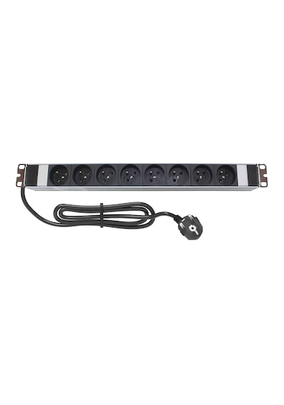 Amp Connect 19" 1u 8 Ups / Fransız Soketli Alüminyum Kabin Prizi Pdu