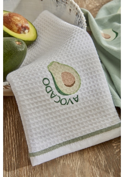 Karaca Home Avocado %100 Pamuk Mutfak Havlusu 2 Parça Yeşil - 200.22.11.0067