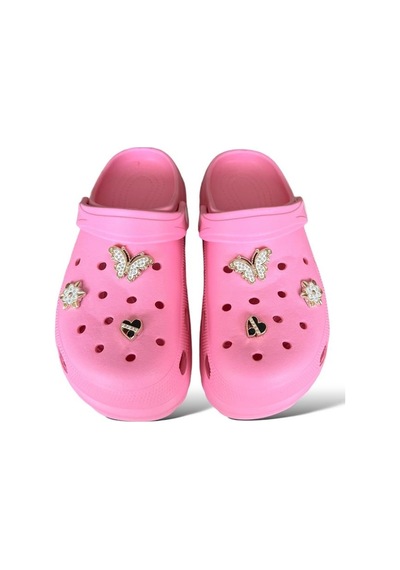 Yüksek Taban Aksesuarlı Kadın Sandalet Pembe-pembe Pembe