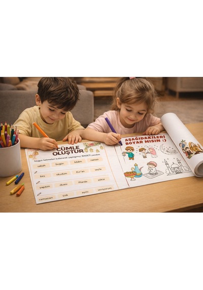 Ramazan Etkinlik & Aktivite Rulosu Çocuklar Için Eğitici Oyun Rulosu