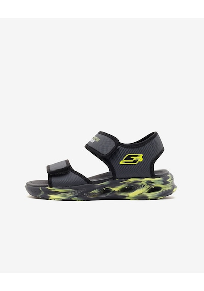 Skechers Sola Glow Sandal Büyük Erkek Çocuk Gri Işıklı Sandalet 407032l Ccbk Gri