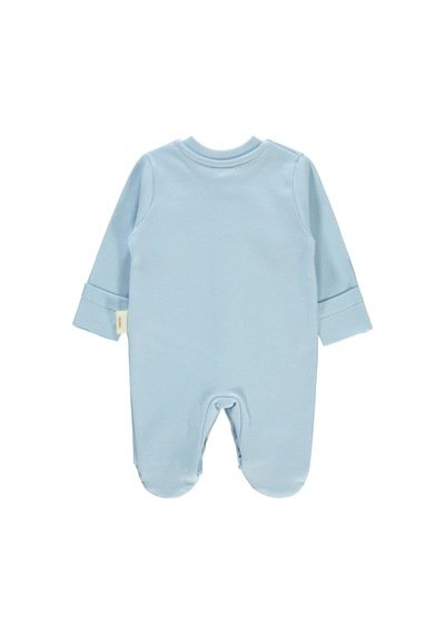 Civil Baby Prematüre Organik Patikli Tulum Mavi