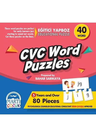 Eğitici Yapboz Cvc Word Puzzles