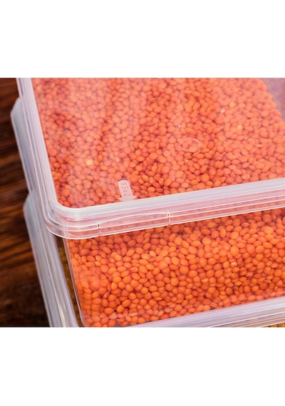 Superpup Kendinden Kapaklı Plastik Saklama Kabı 10 Adet 1 L Şeffaf