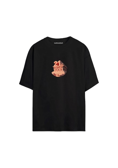 21st Century Sucks Unisex Siyah - Beyaz Oversize T-shirt SIYAH
