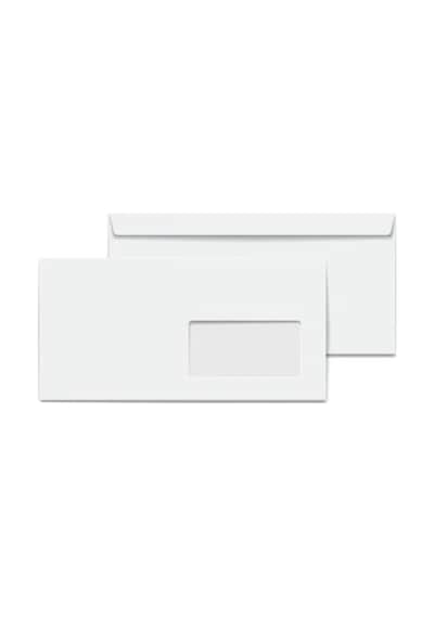 Diplomat Zarf Pencereli 105 X 240 Mm Beyaz - 10 Adet