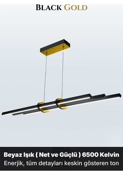 Cosmo Gold Lineer Led Sarkıt Avize Kumandalı Dim Edilebilir Yukarı & Aşağı Işık Beyaz Işık